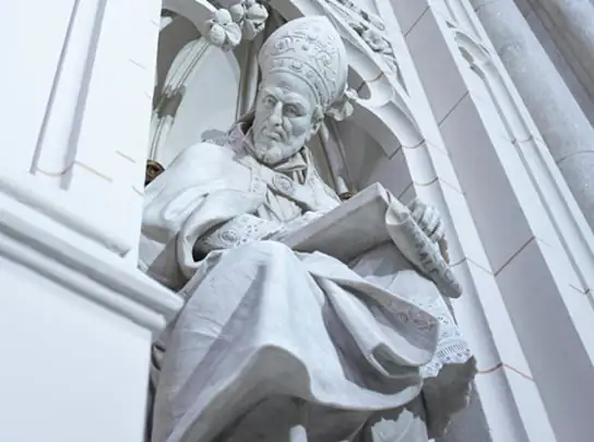 Imagem de São Patrício rezando pela proteção divina