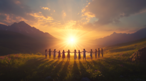 Oração pela paz no mundo, pedindo unidade e harmonia entre as nações