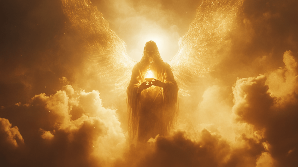 Oração ao Arcanjo Zadkiel pelo perdão e libertação, pedindo paz interior e cura espiritual