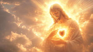 Oração ao Sagrado Coração de Jesus, pedindo confiança, paz e renovação espiritual.