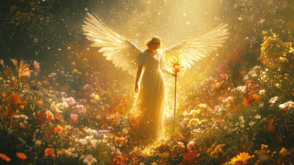 Oração ao Arcanjo Jofiel pela beleza e harmonia espiritual, pedindo paz e serenidade divina